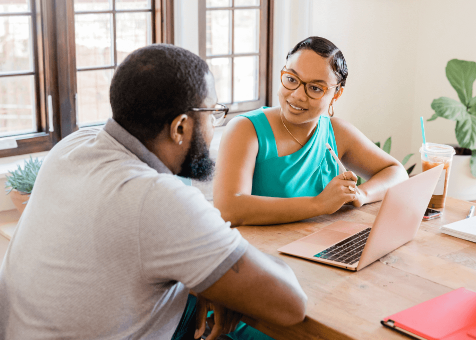 partners discussing their startup company